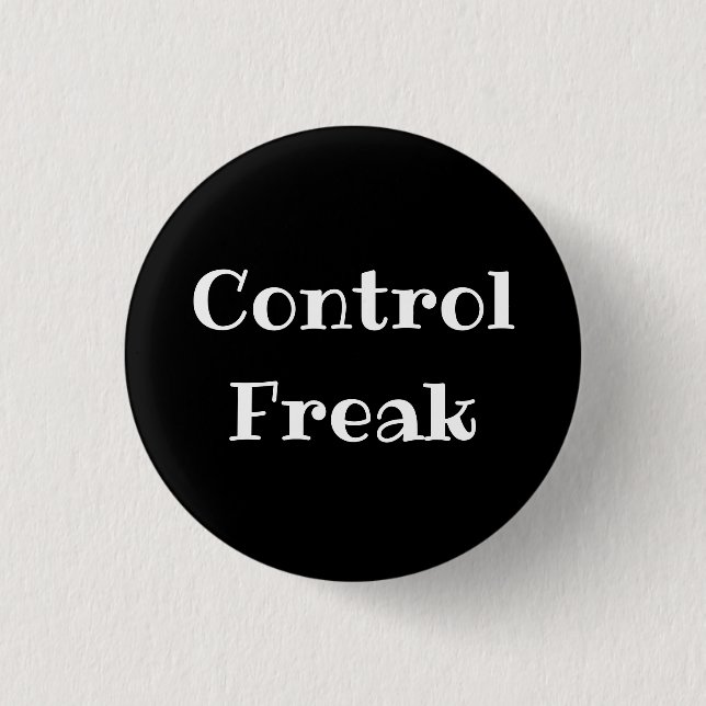 Bóton Redondo 2.54cm Control Freak Funny Office Pinback Button (Frente)