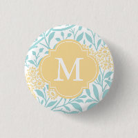 Cor damasco Floral Amarelo Monograma