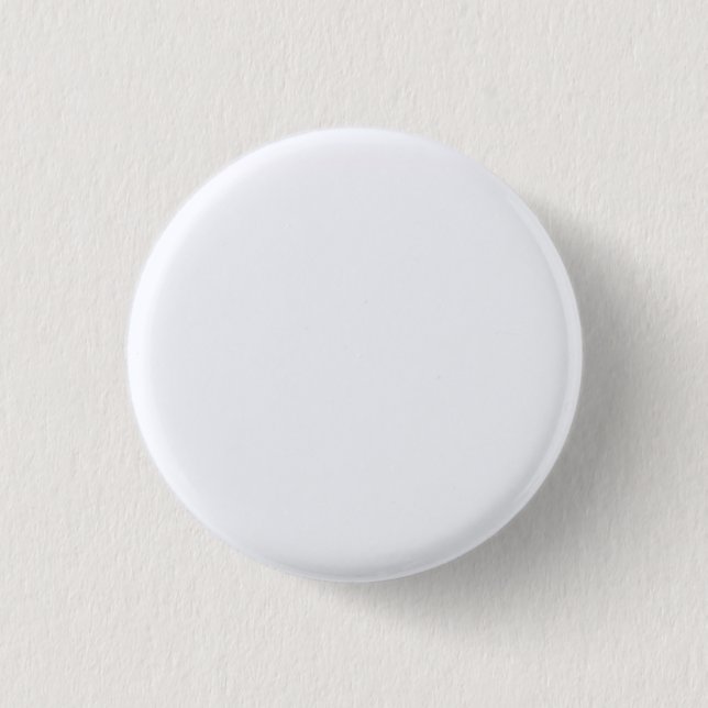 Bóton Redondo 2.54cm Cor Sólida Branco Fantasma (Frente)