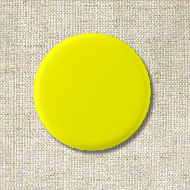 Bóton Redondo 2.54cm Cor Sólida Neon Amarelo | Clássico (Criador carregado)
