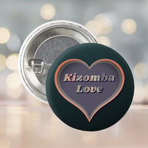 Bóton Redondo 2.54cm Coração de Amor de Kizomba