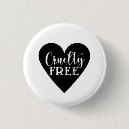 Bóton Redondo 2.54cm Coração sem crueldade