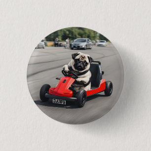Bóton Redondo 2.54cm Corrida Pug go-kart