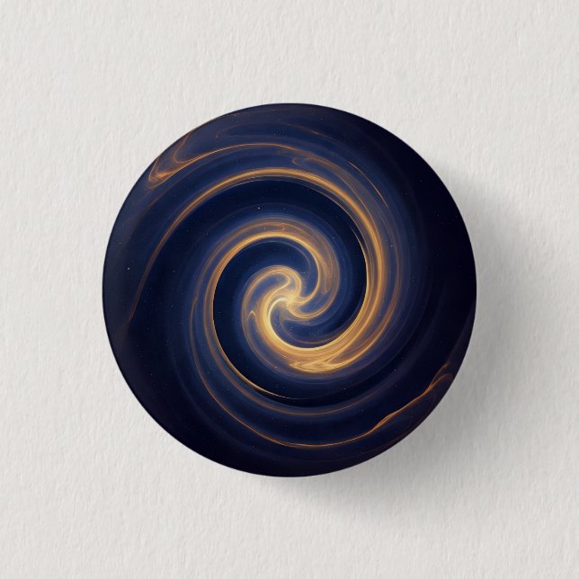 Bóton Redondo 2.54cm Cosmic Vortex of Golden Light (Frente)