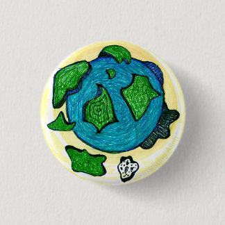 Bóton Redondo 2.54cm Crachá / Broche Ascending Earth da Inspiring Alien