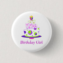 Crachá da menina do aniversário