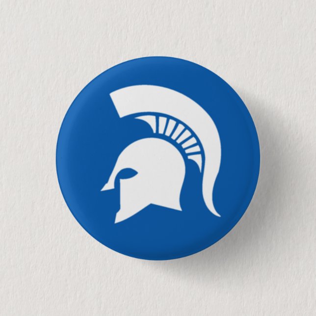 Bóton Redondo 2.54cm Crachá da piscina - capacete do Hoplite (Frente)