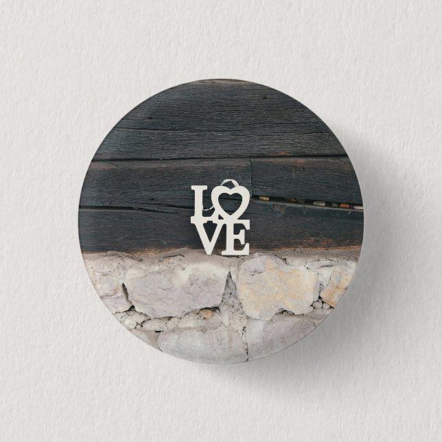 Bóton Redondo 2.54cm Crachá de amor (Frente)