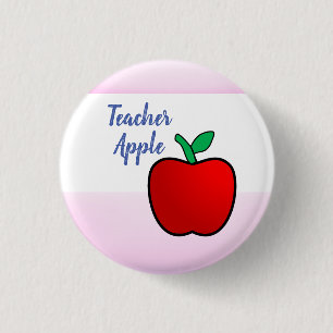 Bóton Redondo 2.54cm Crachá de Apple Professora
