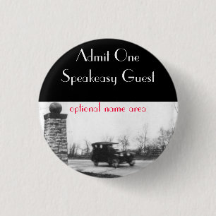 Bóton Redondo 2.54cm Crachá do convidado da proibição dos anos 20 rujir