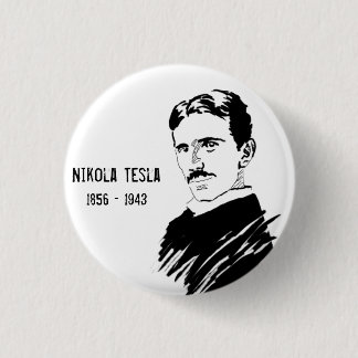 Bóton Redondo 2.54cm Crachá do inventor do gênio de Nikola Tesla
