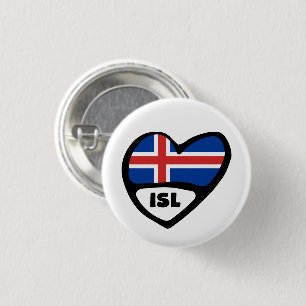 Bóton Redondo 2.54cm Crachá do Pin do coração da bandeira de código