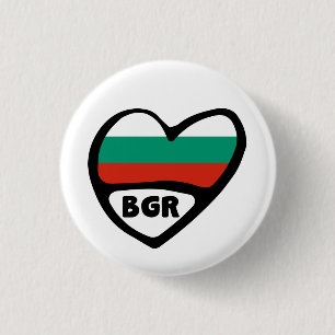 Bóton Redondo 2.54cm Crachá do Pin do coração da bandeira de código