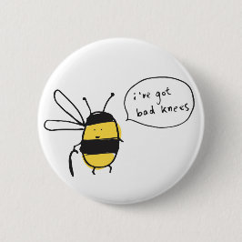 Bóton Redondo 2.54cm crachá dos joelhos das abelhas