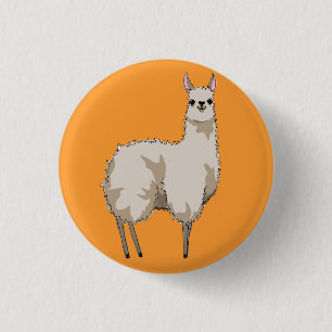 Bóton Redondo 2.54cm Crachá Orange Llama