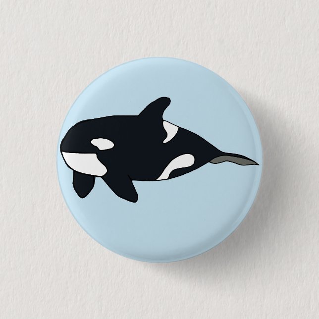 Bóton Redondo 2.54cm Crachá Orca (Frente)