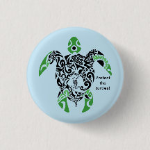 Crachá Proteja as tartarugas! Estilo Cagou