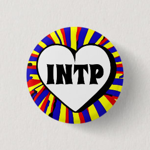 Bóton Redondo 2.54cm CRACHÁ redondo INTP MBTI 3 Cm