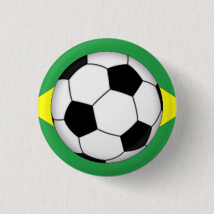 Bóton Redondo 2.54cm Crachás do botão do pino-atrás da bola de futeb