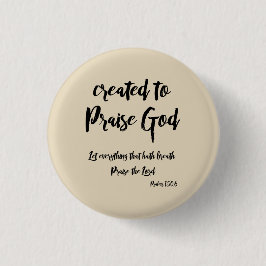 Bóton Redondo 2.54cm Criado à citação de Deus com a Bíblia Verse