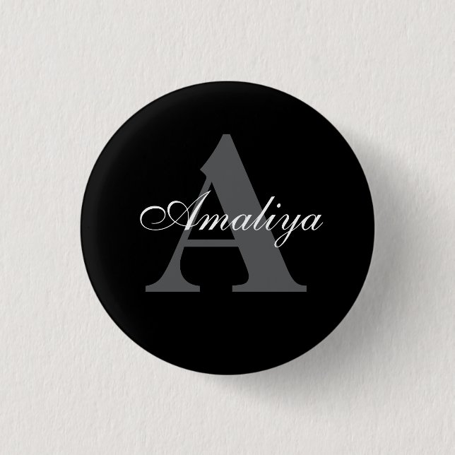 Bóton Redondo 2.54cm Criar o Nome personalizado do seu proprietário (Frente)