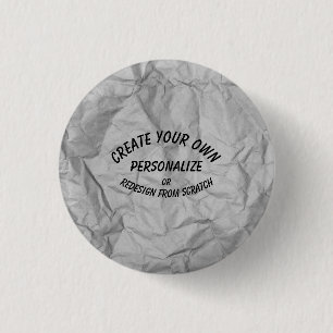 Bóton Redondo 2.54cm Crie seu próprio design personalizado