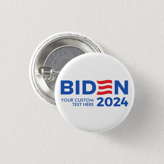 Bóton Redondo 2.54cm Crie seu próprio Joe Biden 2024 (Frente & Verso)