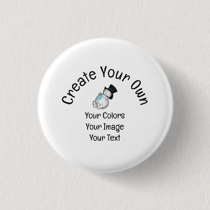 Bóton Redondo 2.54cm Crie seu próprio personalizado