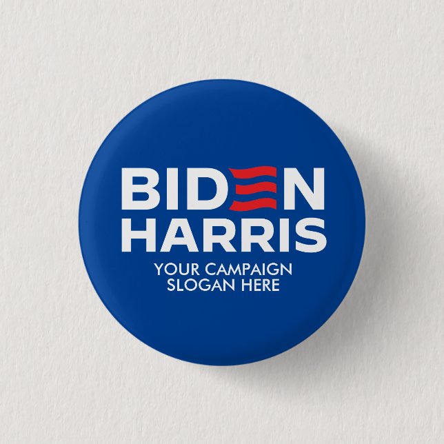 Bóton Redondo 2.54cm Crie seu próprio slogan da campanha Biden Harris (Frente)