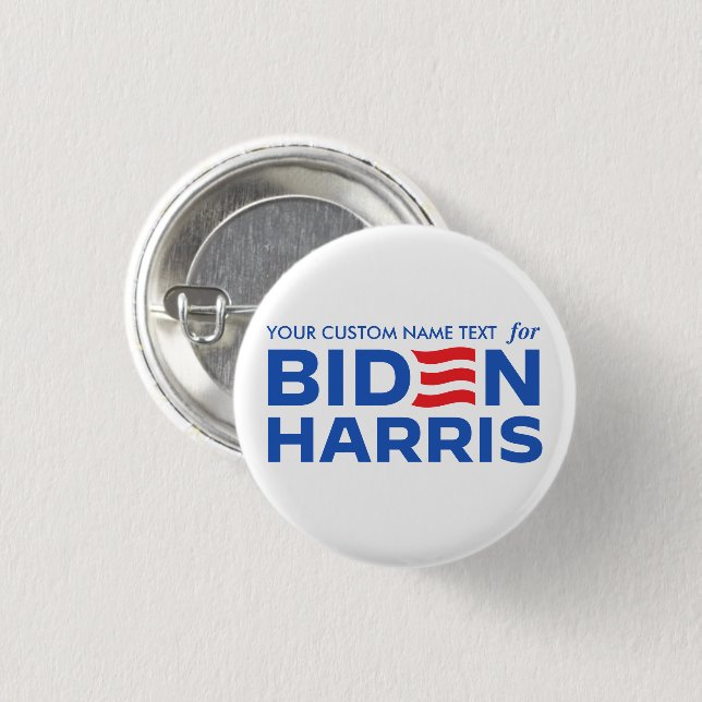 Bóton Redondo 2.54cm Crie sua própria campanha para Biden Harris 2024 (Frente & Verso)