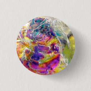 Bóton Redondo 2.54cm Cristal de Aura Caída