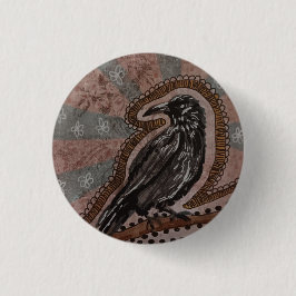 Bóton Redondo 2.54cm Crow Abstract