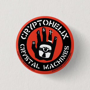 Bóton Redondo 2.54cm Cryptohelix - Crystal Machines (RED)