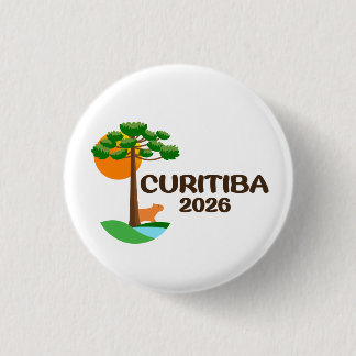 Bóton Redondo 2.54cm Curitiba Brazil 2026 International Convention Pin