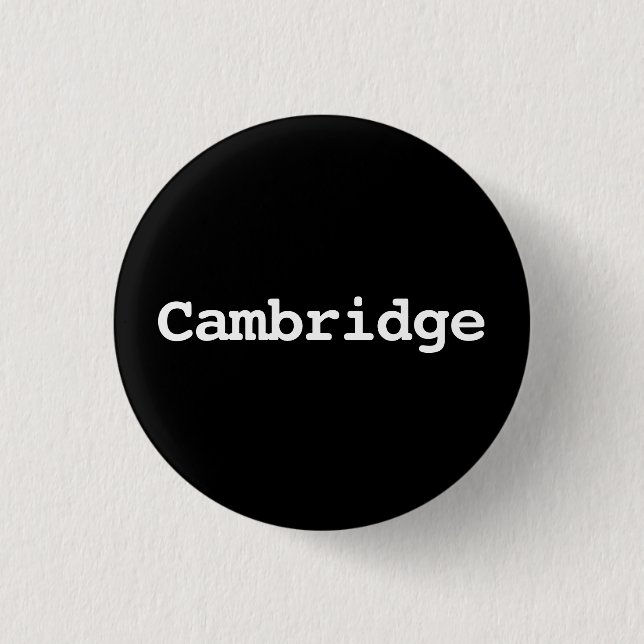 Bóton Redondo 2.54cm Customisable Cambridge Typography (Frente)