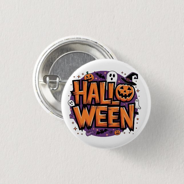 Bóton Redondo 2.54cm Cute funny halloween (Frente & Verso)