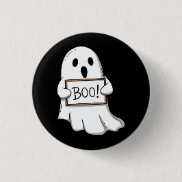 Bóton Redondo 2.54cm Cute Ghost BOO Sign Pin Button