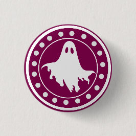 Bóton Redondo 2.54cm Cute Halloween Fantasmagórico Fantasma Laranja & B