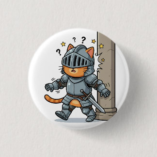 Bóton Redondo 2.54cm Cute Knight Cat Button