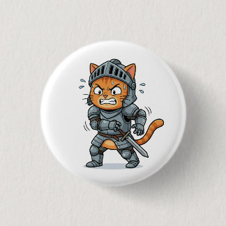 Bóton Redondo 2.54cm Cute Knight Cat Button
