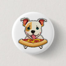 Cute Puppy segurando uma fatia de pizza
