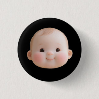 Bóton Redondo 2.54cm Cute Smiling Baby Face Round Button Badge 