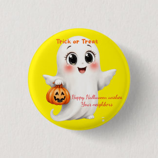 Bóton Redondo 2.54cm Cute sticker happy Halloween with adjustable text