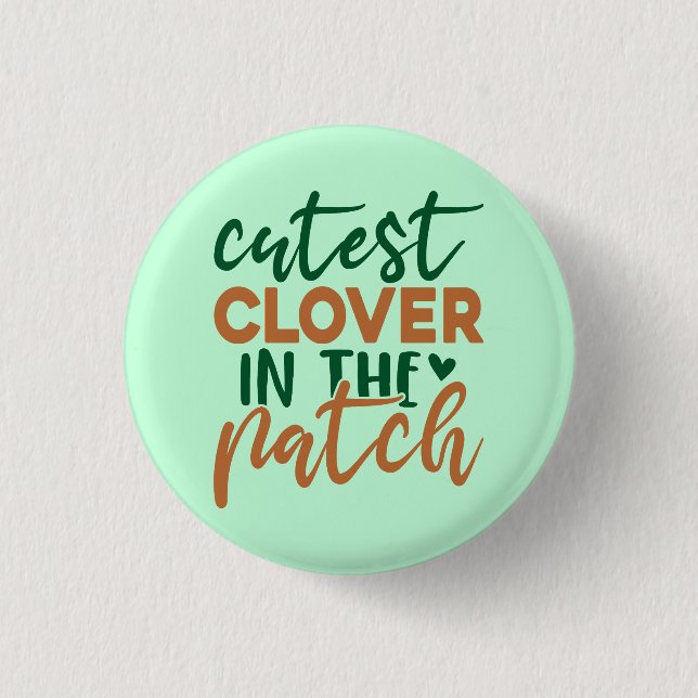 Bóton Redondo 2.54cm Cutest Clover in The Patch St Patrick's-60863 (Frente)