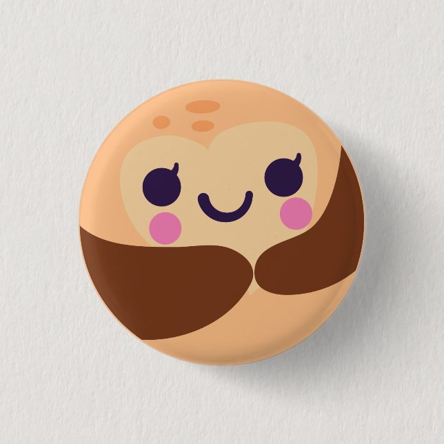 Bóton Redondo 2.54cm Cutie Pluto (Frente)