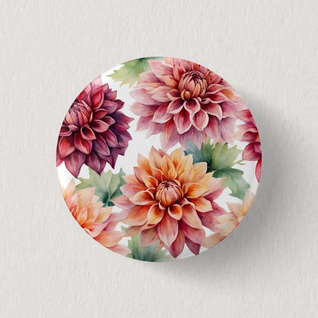 Bóton Redondo 2.54cm Dahlia Painting (Frente)