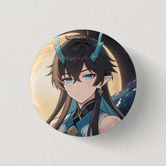 Bóton Redondo 2.54cm Dan Heng from HSR (Frente)