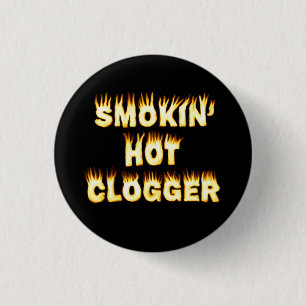 Bóton Redondo 2.54cm Dança quente de Smokin Clogger pequena