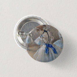 Bóton Redondo 2.54cm Dançarina com Laço Azul Edgar Degas