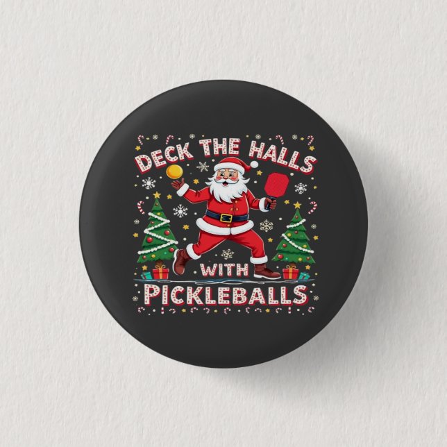 Bóton Redondo 2.54cm Decore Os Corredores Com Pickleballs  (Frente)